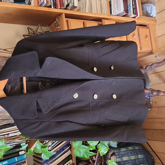 Black Double Breasted Pea Coat - Picture 7 of 7